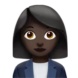 Woman Office Worker: Dark Skin Tone — Apple