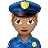 Woman Police Officer: Medium Skin Tone — Apple