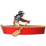 Woman Rowing Boat: Medium-Dark Skin Tone — Apple