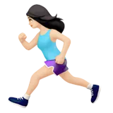 Woman Running: Light Skin Tone — Apple