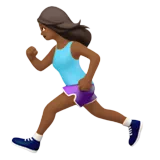 Woman Running: Medium-Dark Skin Tone — Apple