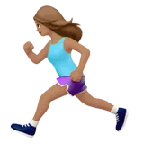 Woman Running: Medium Skin Tone — Apple