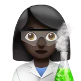 Woman Scientist: Dark Skin Tone — Apple