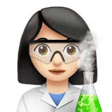 Woman Scientist: Light Skin Tone — Apple
