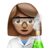 Woman Scientist: Medium Skin Tone — Apple
