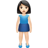 Woman Standing: Light Skin Tone — Apple