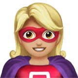 Woman Superhero: Medium-Light Skin Tone — Apple