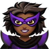Woman Supervillain: Medium-Dark Skin Tone — Apple