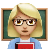 Woman Teacher: Medium-Light Skin Tone — Apple