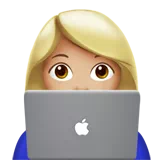 Woman Technologist: Medium-Light Skin Tone — Apple