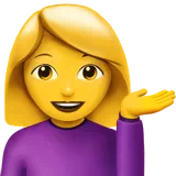 Woman Tipping Hand — Apple