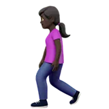 Woman Walking: Dark Skin Tone — Apple