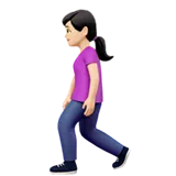 Woman Walking: Light Skin Tone — Apple