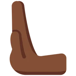 왼쪽으로 밀고 있는 손: 어두운 피부 톤 — Discord