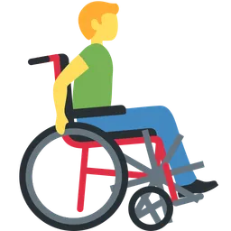 Man in Manual Wheelchair Facing Right — Discord