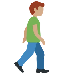 Man Walking Facing Right: Medium Skin Tone — Discord