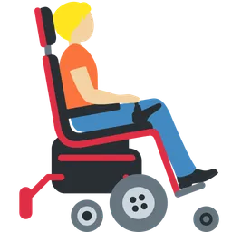 Person in Motorized Wheelchair Facing Right: Medium-Light Skin Tone — Discord