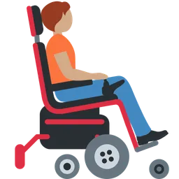 Person in Motorized Wheelchair Facing Right: Medium Skin Tone — Discord