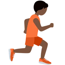 Person Running Facing Right: Dark Skin Tone — Discord