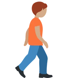 Person Walking Facing Right: Medium Skin Tone — Discord