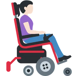 Woman in Motorized Wheelchair Facing Right: Light Skin Tone — Discord
