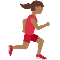 Woman Running Facing Right: Medium-Dark Skin Tone — Discord