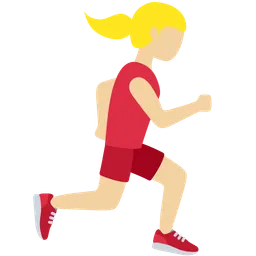 Woman Running Facing Right: Medium-Light Skin Tone — Discord