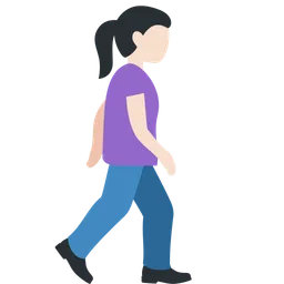 Woman Walking Facing Right: Light Skin Tone — Discord