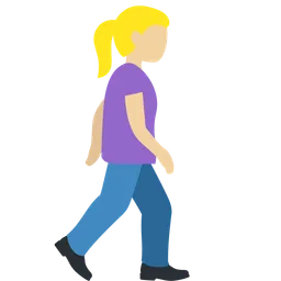 Woman Walking Facing Right: Medium-Light Skin Tone — Discord