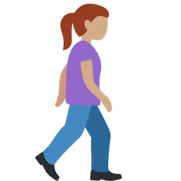 Woman Walking Facing Right: Medium Skin Tone — Discord