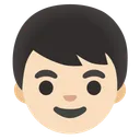 소년: 밝은 피부 톤