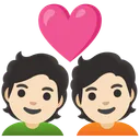 Couple with Heart: Light Skin Tone
