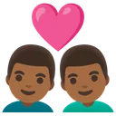 Couple with Heart: Man, Man, Medium-Dark Skin Tone