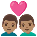 Couple with Heart: Man, Man, Medium Skin Tone