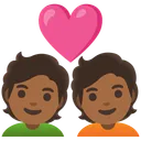 Couple with Heart: Medium-Dark Skin Tone