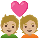 Couple with Heart: Medium-Light Skin Tone
