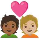 Couple with Heart: Person, Person, Medium-Dark Skin Tone, Medium-Light Skin Tone