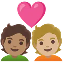 Couple with Heart: Person, Person, Medium Skin Tone, Medium-Light Skin Tone