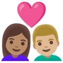 Couple with Heart: Woman, Man, Medium Skin Tone, Medium-Light Skin Tone
