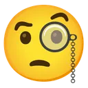 단안경이 있는 얼굴