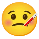 온도계가 있는 얼굴