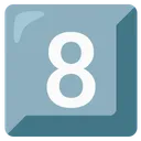 Keycap Digit Eight