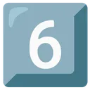 Keycap Digit Six