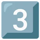 Keycap Digit Three
