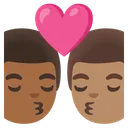 Kiss: Man, Man, Medium-Dark Skin Tone, Medium Skin Tone