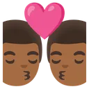 Kiss: Man, Man, Medium-Dark Skin Tone