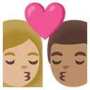 Kiss: Woman, Man, Medium-Light Skin Tone, Medium Skin Tone