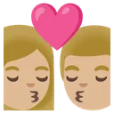 Kiss: Woman, Man, Medium-Light Skin Tone