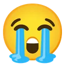 큰 소리로 우는 얼굴