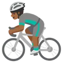 Man Biking: Medium-Dark Skin Tone